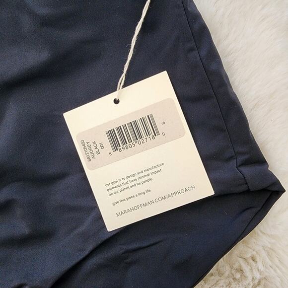 NEW Mara Hoffman Audrey Deep V-Neck One Piece Black Swimsuit - Picture 13 of 14